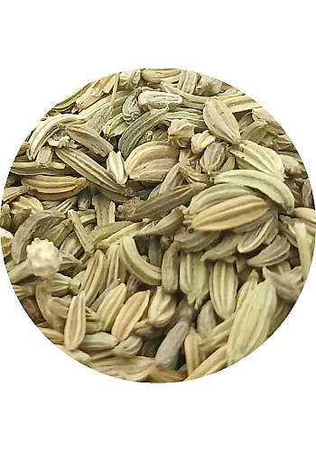 Fenouil - (Foeniculum vulgare) - 
Graine aromatique à la saveur légèrement âcre et sucrée proche de l'anis, elle est recommandée
