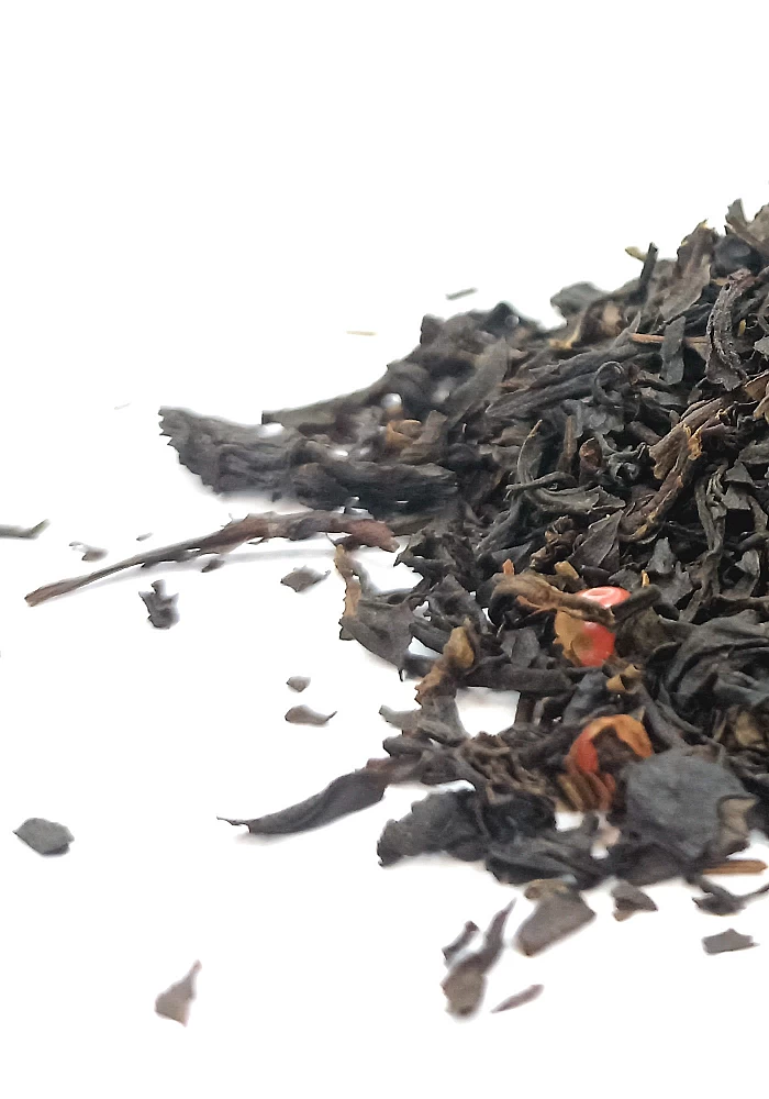 Thé mélange Chaï 45g - Thé noir et Wu-long mélangé aux épices (giroflier , cardamome, gingembre, cannelle, baie rose, ginseng).